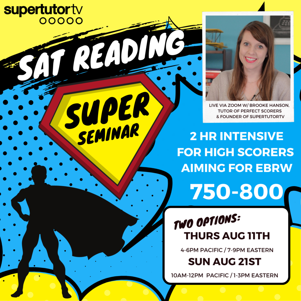 SAT Reading Super Seminar Ad