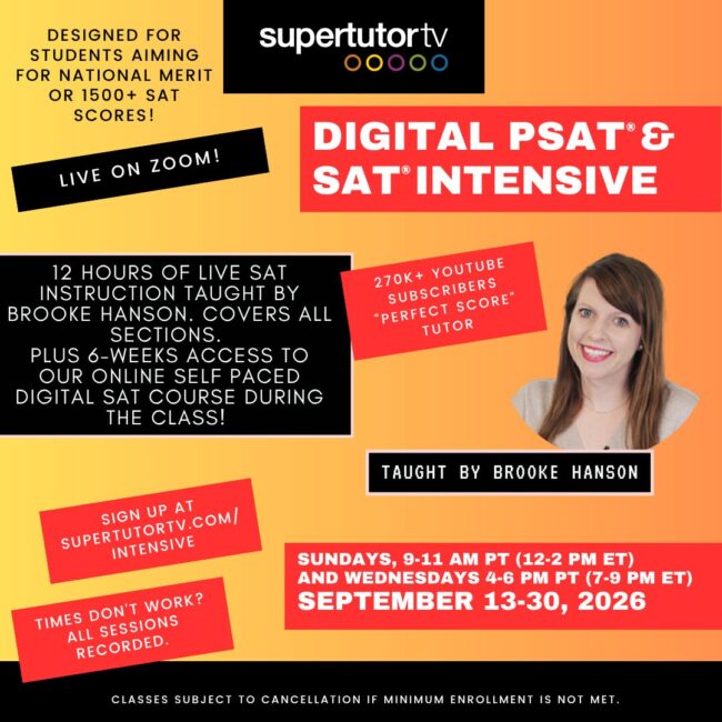 Sept 2026 SAT Intensive